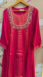 Red with brocade and handwork detailing full suit set