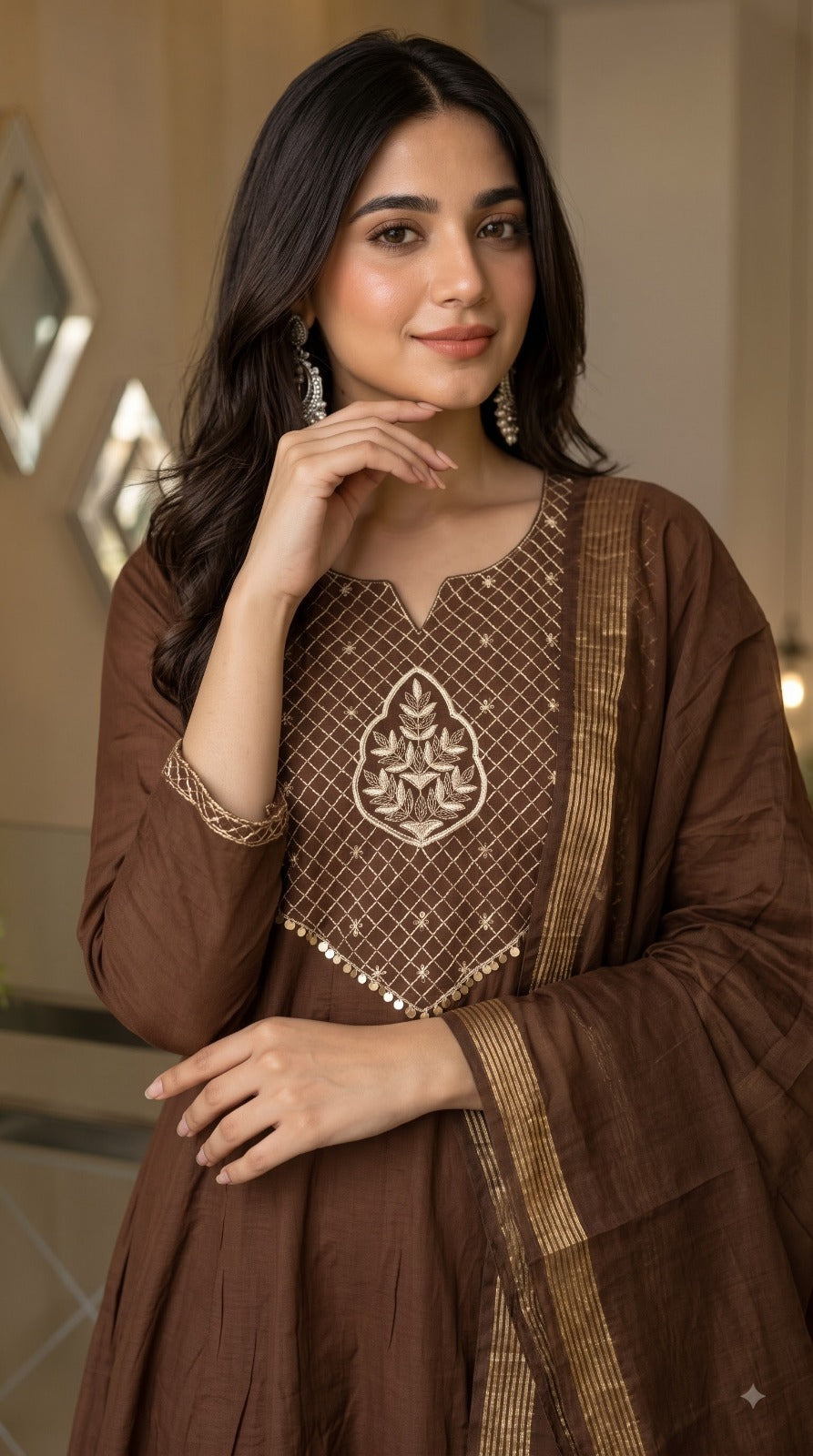 Viral Mul chanderi suit set
