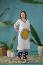 Premium Mul cotton lining Co ord in purple
