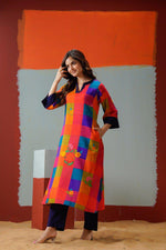 Premium Mul cotton digital printed kurta pant
