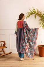 Premium Mul digital cotton suit paired with a Kalamkari dupatta