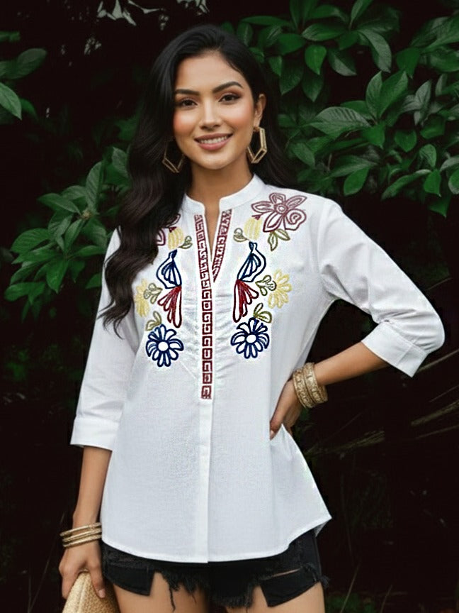 Pretty cotton lace detailing top