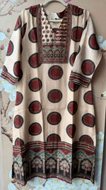 Pure Mul silk gotta detailing cotton lining ajrakh suit set