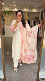 Pure Mul silk digital printed full suit set