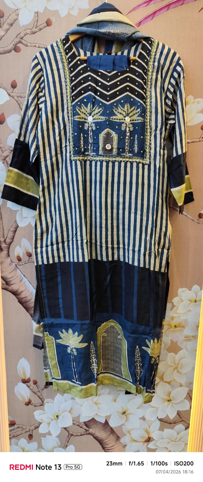 Mul silk pichwai full suit set