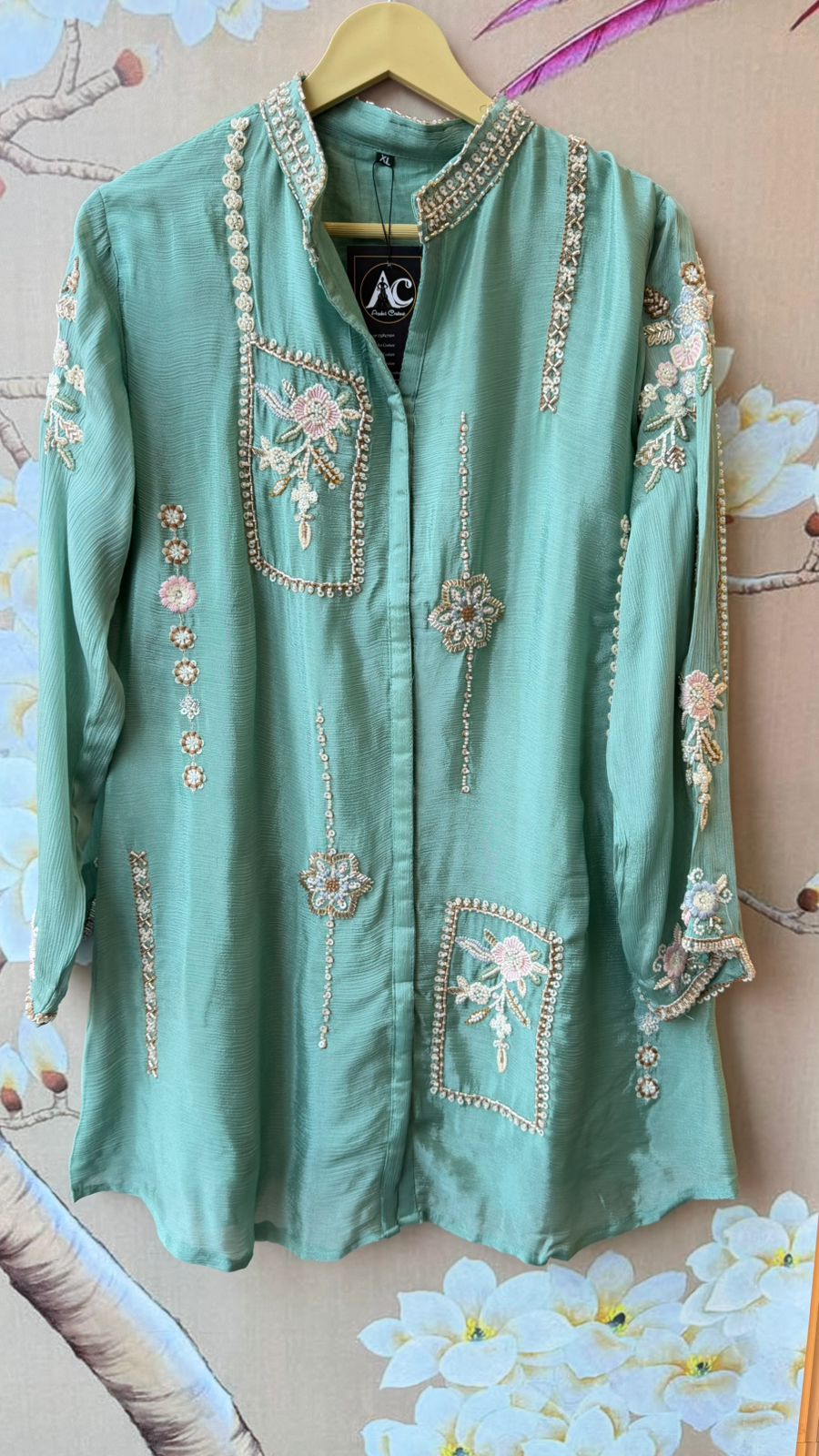 Premium chinon handwork co ord set