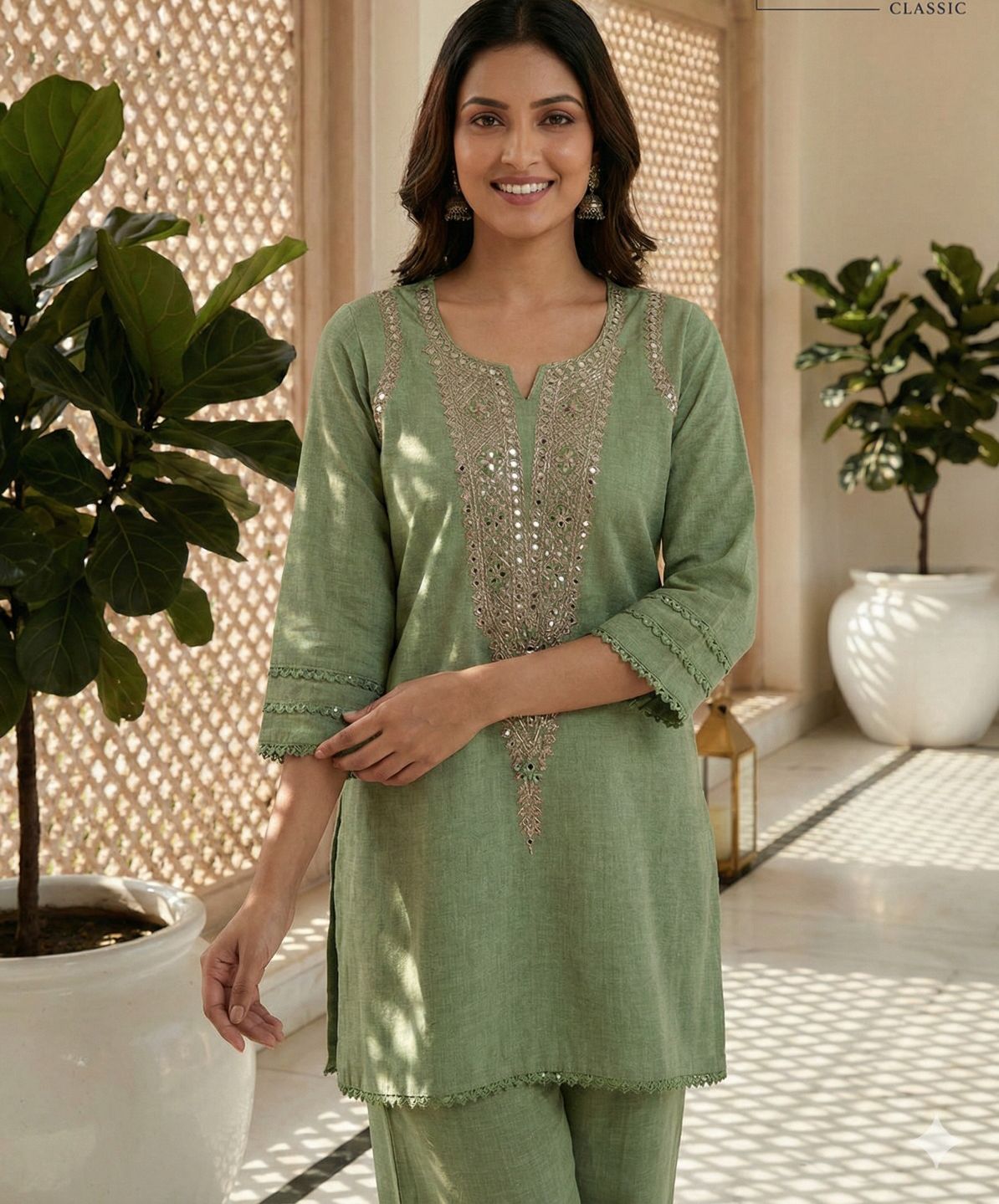 Organic cotton real mirror mint green co ord set