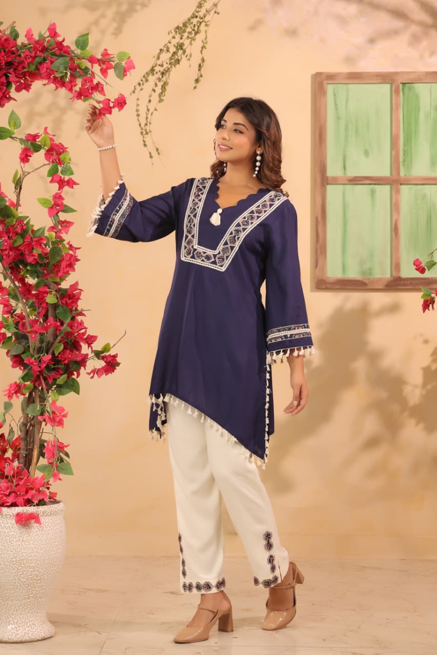 Heavy stylish slub cotton super comfortable n soft co ord
