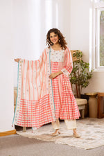 Restocked !! Premium Mul cotton lining chequered suit set !! Dispatch after 10- 15 days