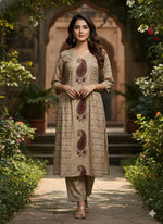 Super stunning cotton suit set paired with Mul dupatta
