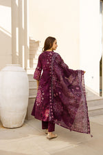 Pretty cotton shivori full suit set in wine