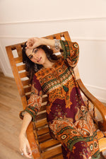 Super pretty heavy slub cotton digital printed co ord set