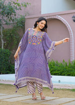 Pretty soft silk with detailing kaftan set