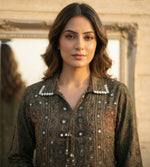 Premium ajrakh crepe co ord set