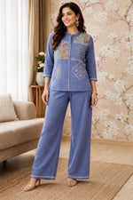 Cotton embroidered co ord set (no pocket in top) Real pic of top is attached