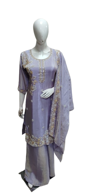 Premium tissue hand work suit set in lavender (true to size )