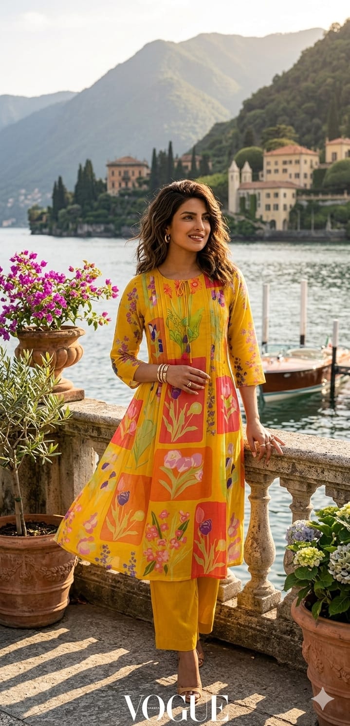 Mul cotton lining digital printed kurta pant