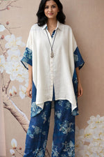 Pure Mul silk kaftan co ord comes with inner n necklace