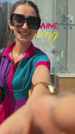 Dress up as kurta pant or a one piece dress in our soft Mul Mul multi colour outfit