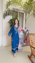 Restocked Appliqué work heavy rayon palazzo set(dispatch next week)