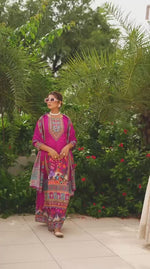 Pretty palazzo crape silk suit set