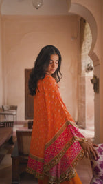 Pure crepe lining butterfly kaftan