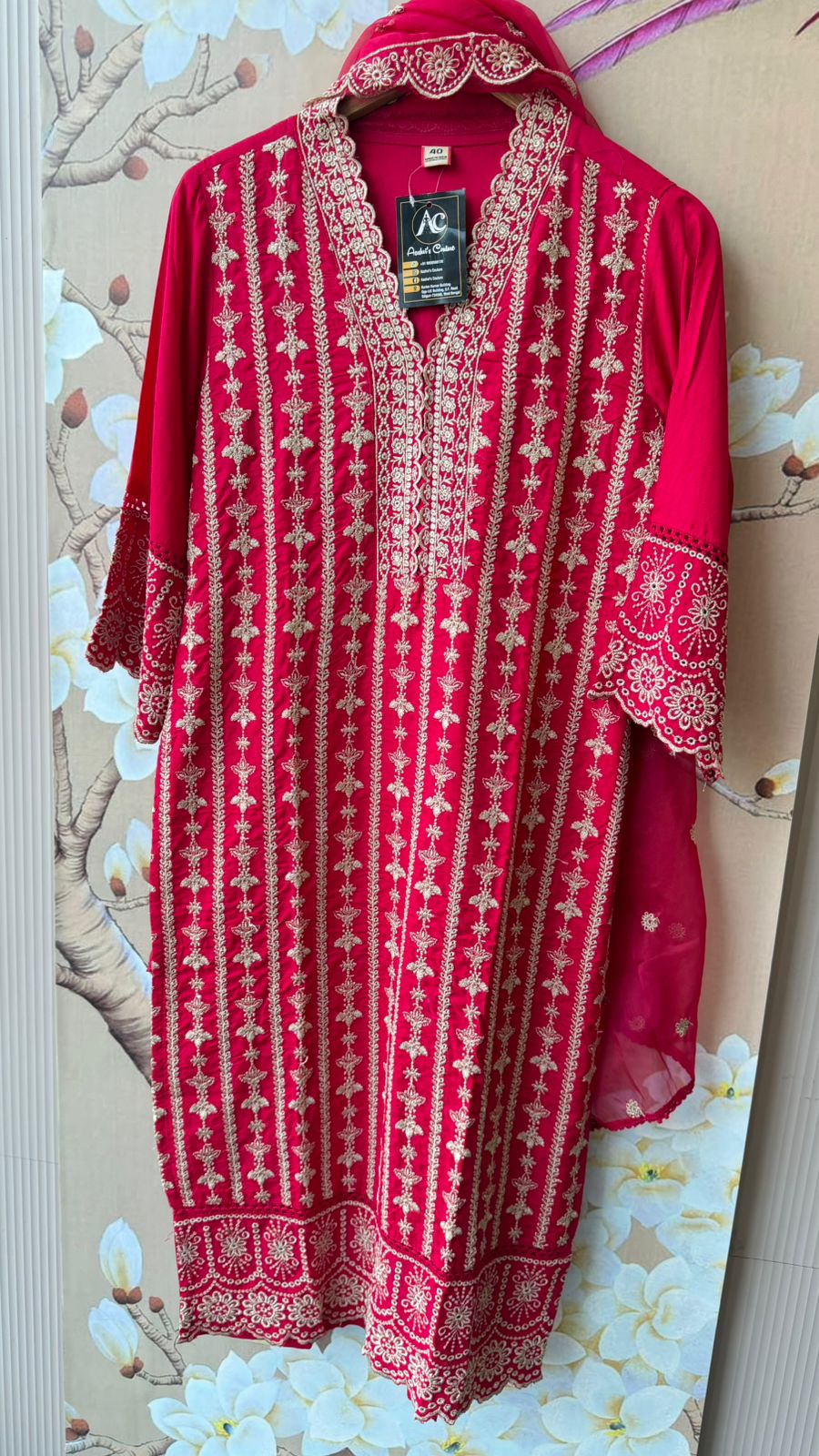 Fully embroidered suit set
