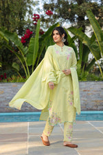 Super smart cotton fully embroidered suit set