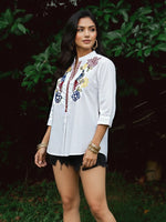Pretty cotton lace detailing top