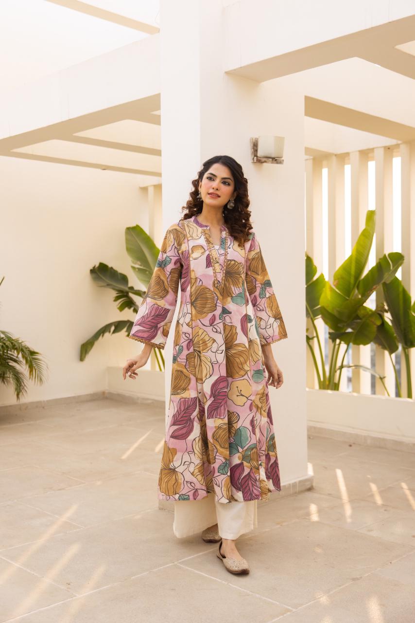 Pretty cotton kurta pant