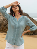 Pretty cotton lace detailing top